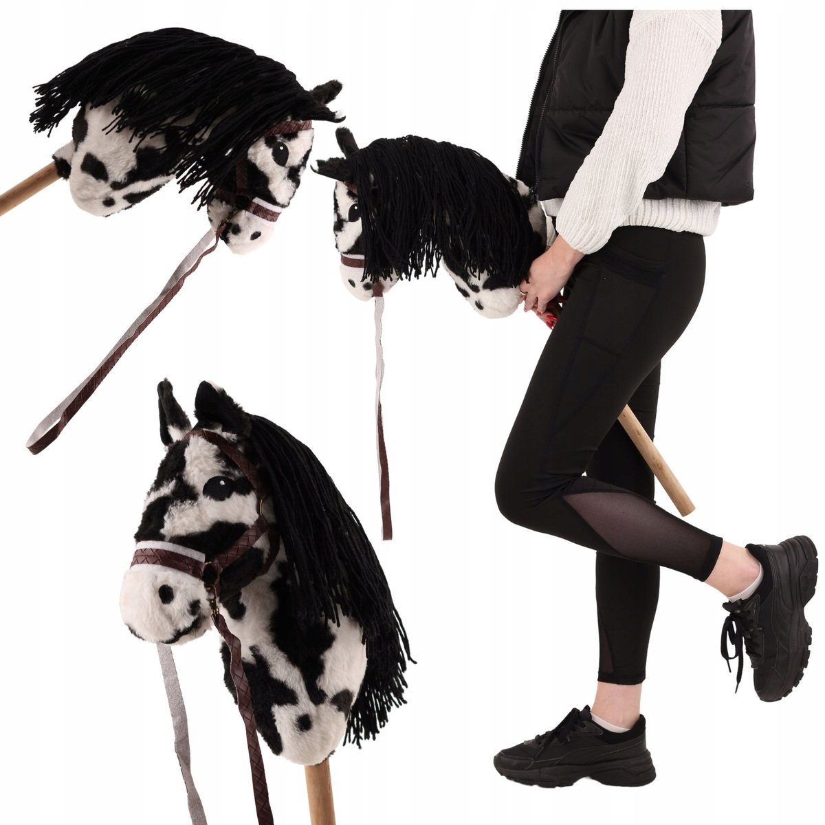 2 x HOBBY HORSE KONIK KOŃ NA PATYKU KANTAR DLA HOBBY HORSE PREZENT DLA DZIE