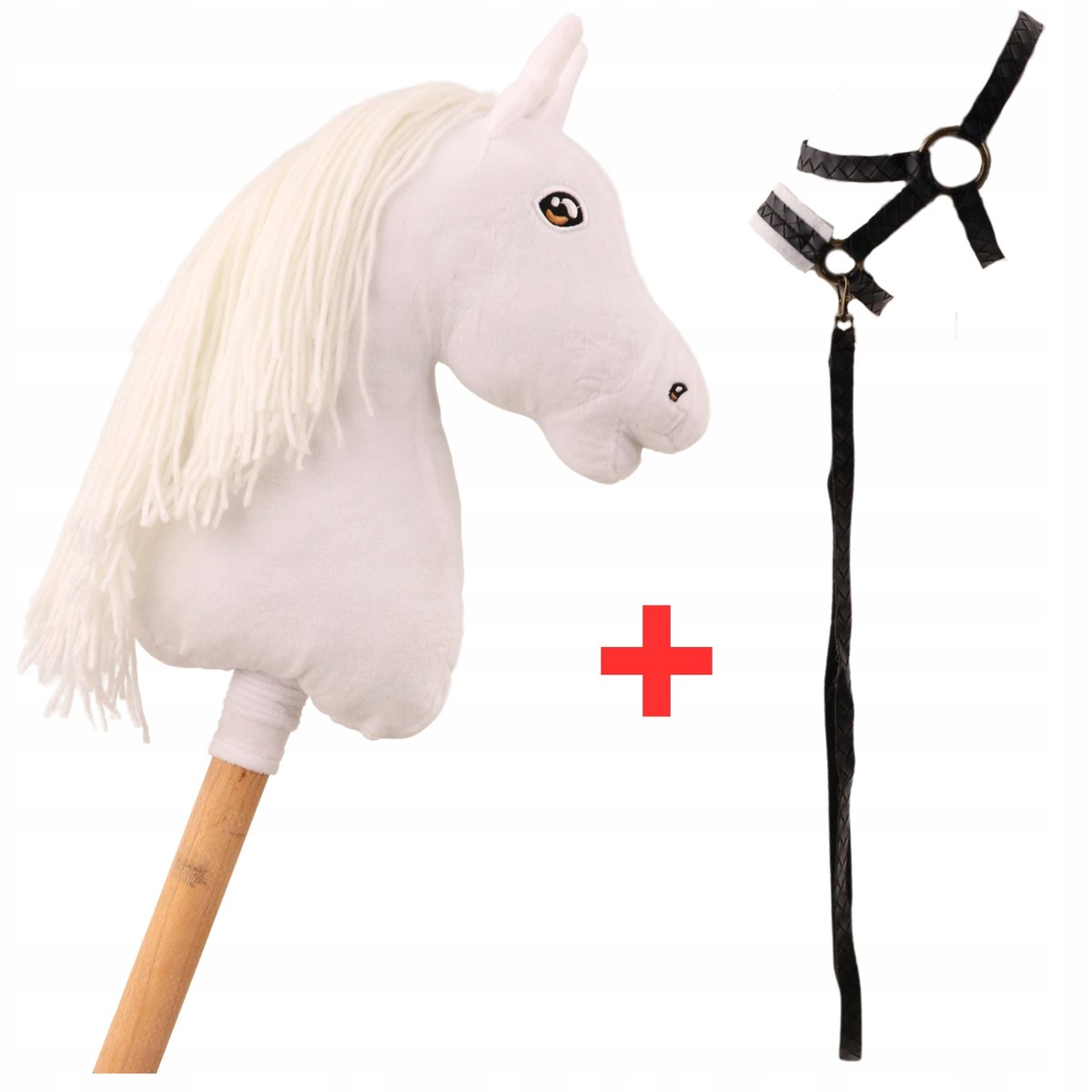 2 x HOBBY HORSE ZESTAW A3 DUŻY KONIK + WODZE + KANTAR PREZENT DLA DZIECKA