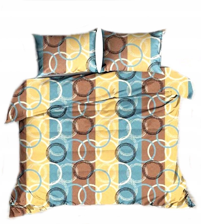 pościel bawełna lux 140x200 + 1 poszewka B 363 krajan beżowy