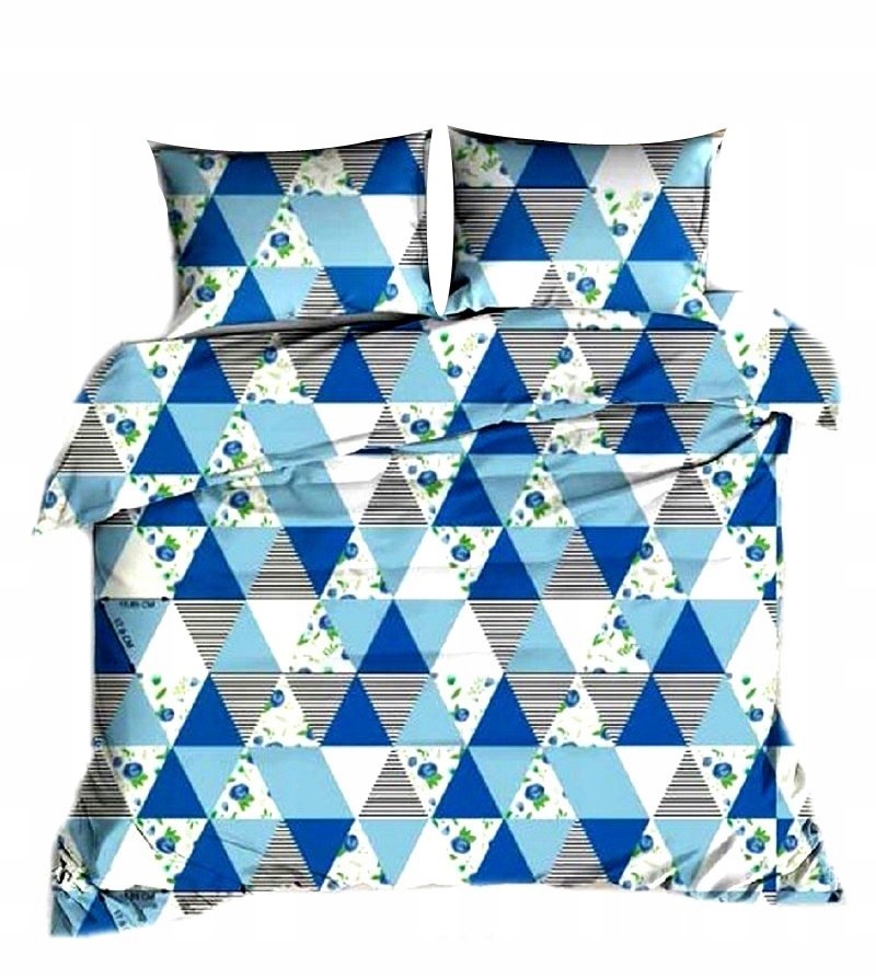 pościel z bawełny płaskiej 220x240 + 2 poszewki B 81 eliteski blue