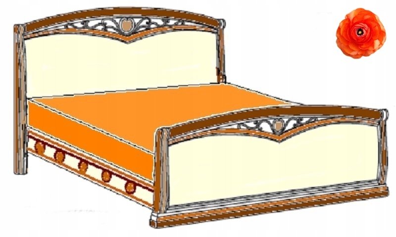 Flanelka Prześcieradło z bawełny z gumą 160x220 bawełna 100% 160 Pbzg 23 orange