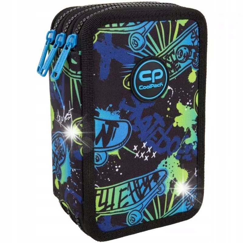 Coolpack Jumper 3 Piórnik potrójny z wyposażeniem Skate Night F067930
