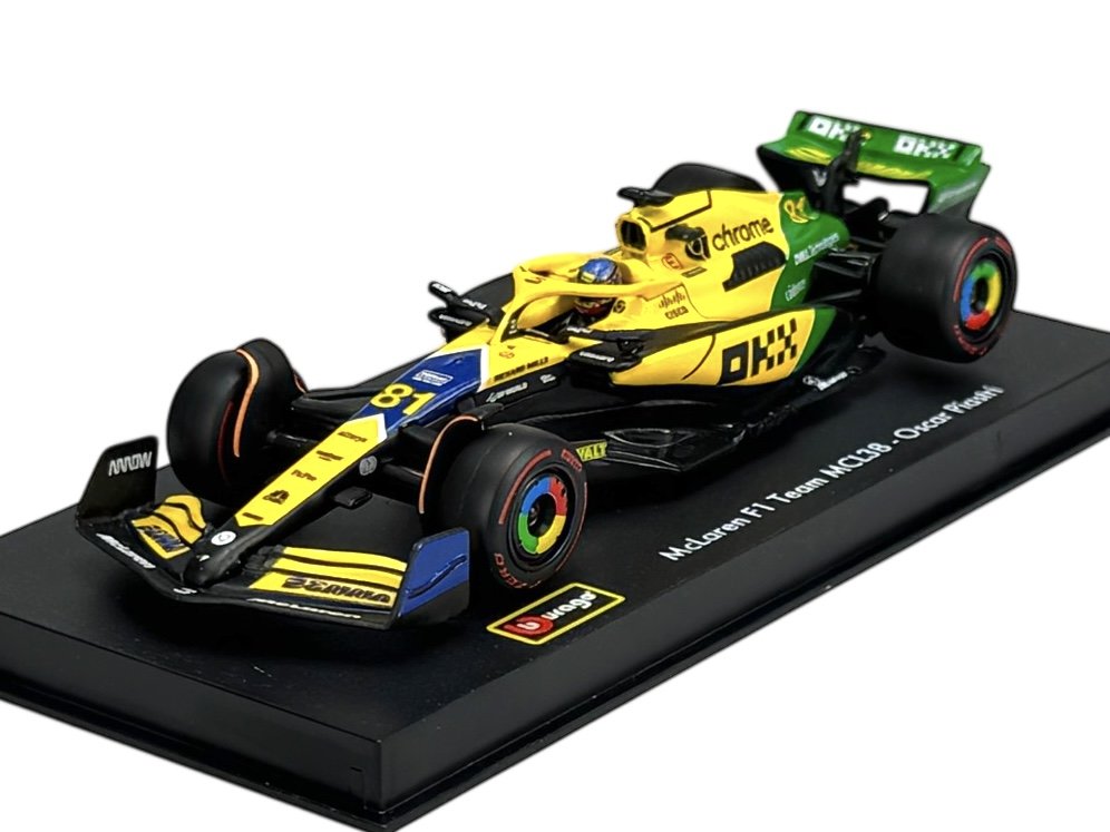 BBURAGO McLAREN FORMULA 1 TEAM MCL38 GP MONACO #81 OSCAR PIASTRI Z GABLOTKĄ 38215 1:43