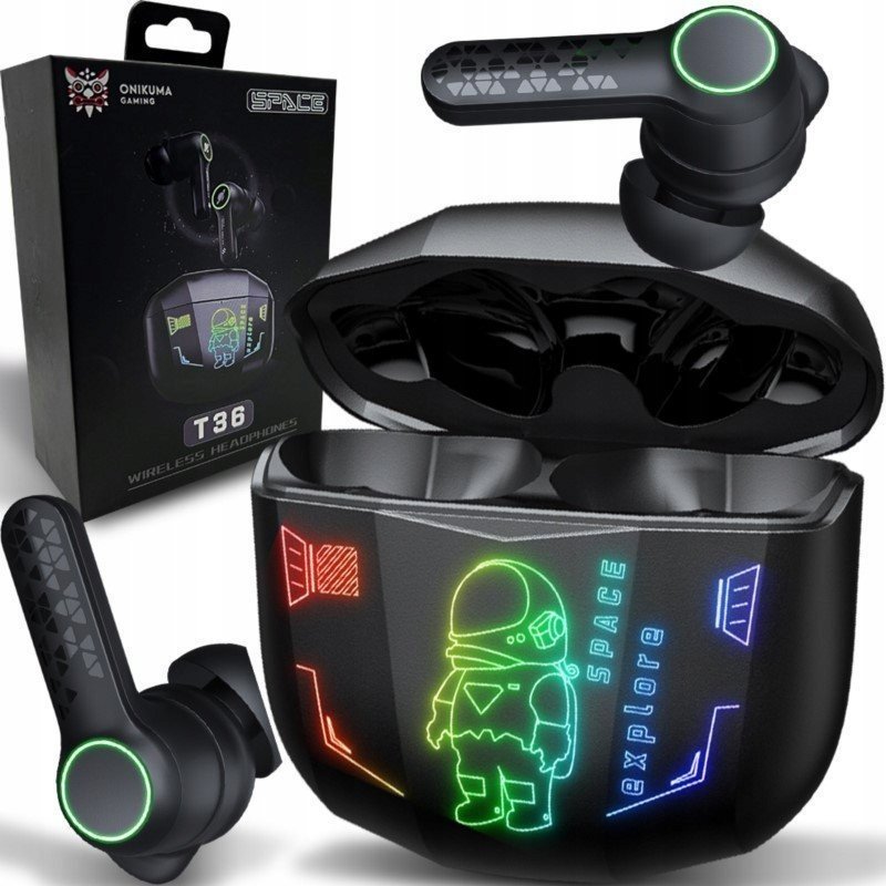 ONIKUMA T36 Słuchawki douszne bezprzewodowe BT czarny