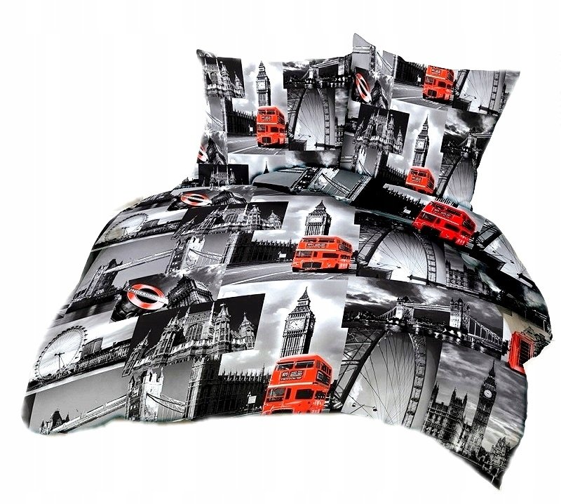 pościel bawełna lux 160x200 + 2 poszewka B 221 londyn