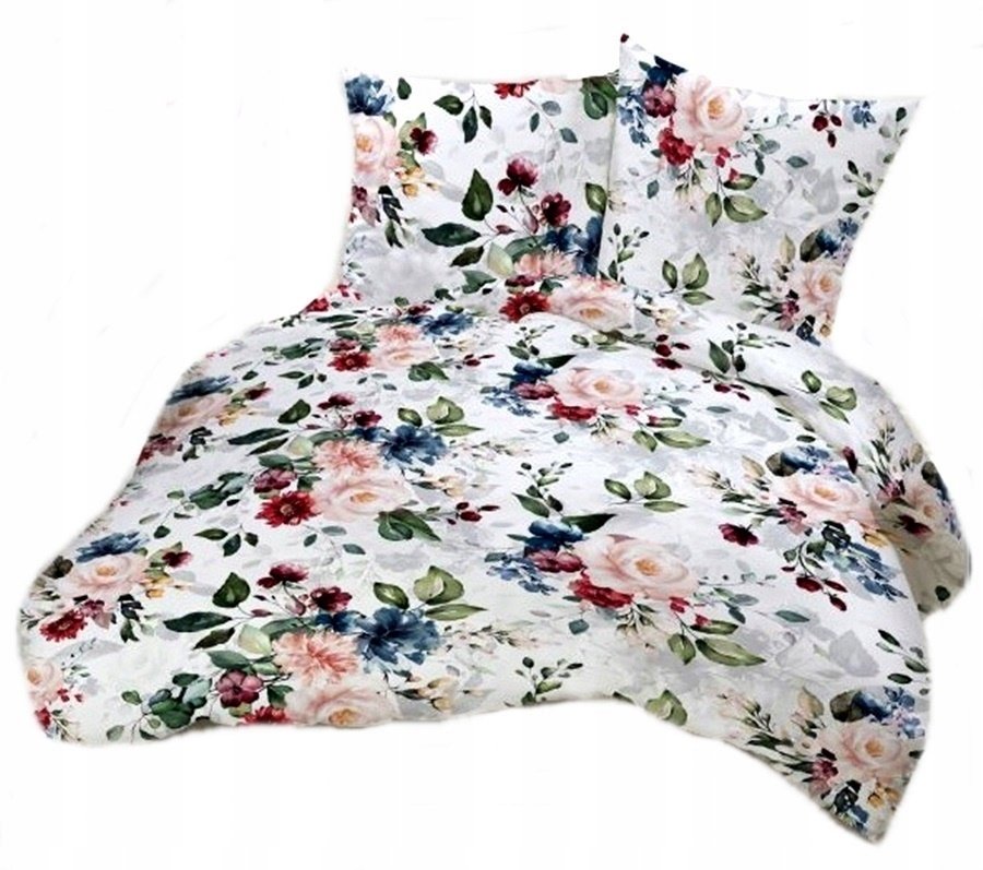 pościel z satyny 220x220 + 2x poszewka 100% bawełna S 68 dolores granat