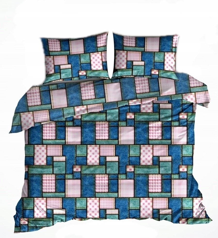 pościel z bawełny płaskiej 140x200 + 1 poszewka B 54 frazeska