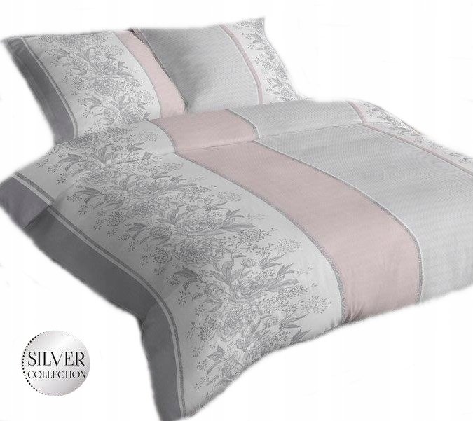 pościel bawełna deLUX 220x240 + 2 poszewki B 389-1 milutka róż