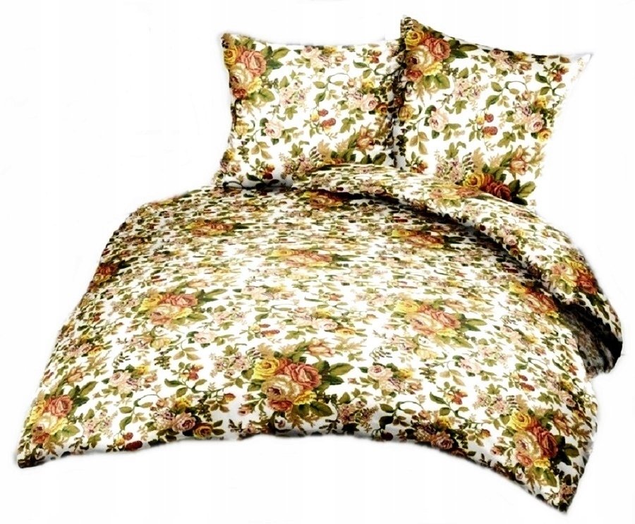 pościel bawełna lux 200x220 + 2 poszewka B 246-2 bajeczne róże