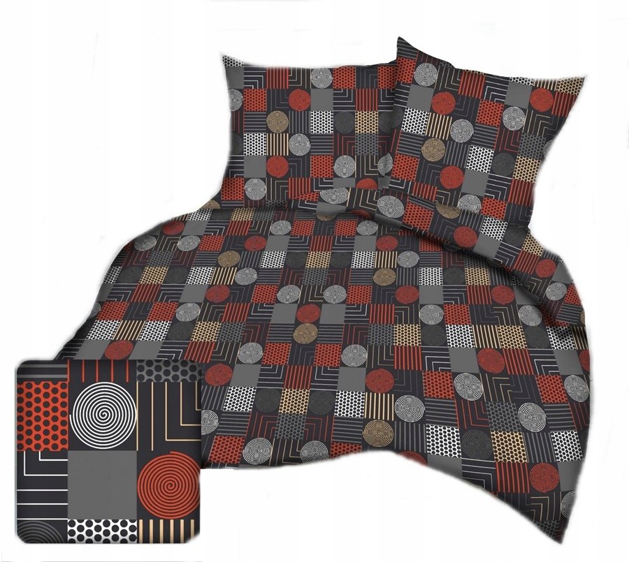pościel kora lux 220x240 + 2 poszewki K 357-1 labirynt czerwony