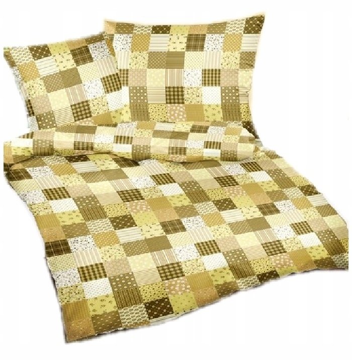 pościel z flaneli 160x200 + 2x poszewka F 138 traska brąz