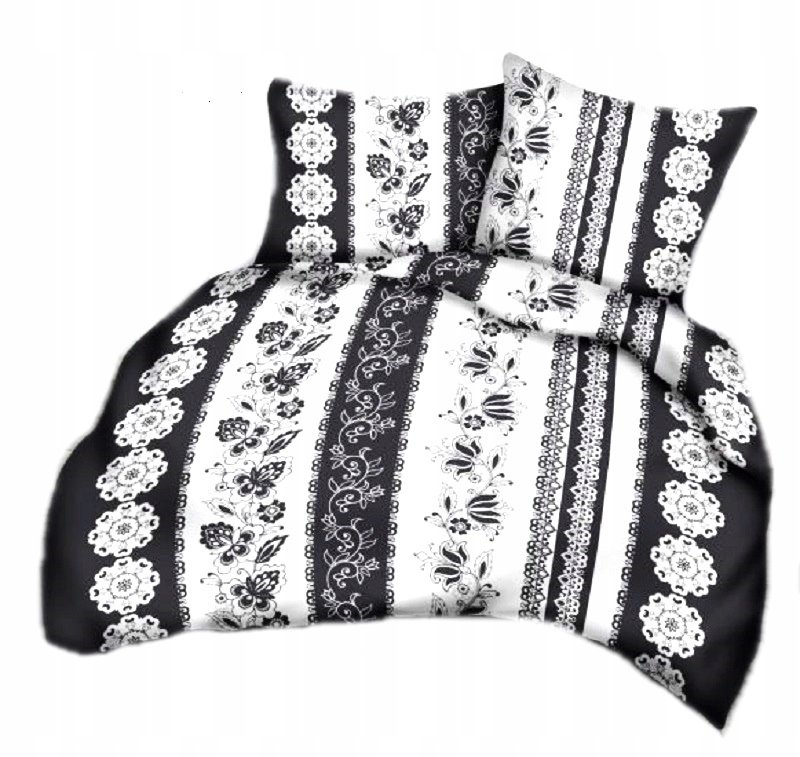 pościel kora lux 160x200 + 2 poszewki K 310 lilie biało szare