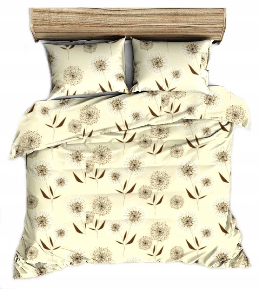 pościel bawełna lux 180x200 + 2 poszewka B 261-4 kreatywna beż