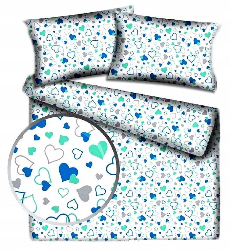 pościel bawełna lux 160x220 + 2 poszewka B 279 chłopięce serce
