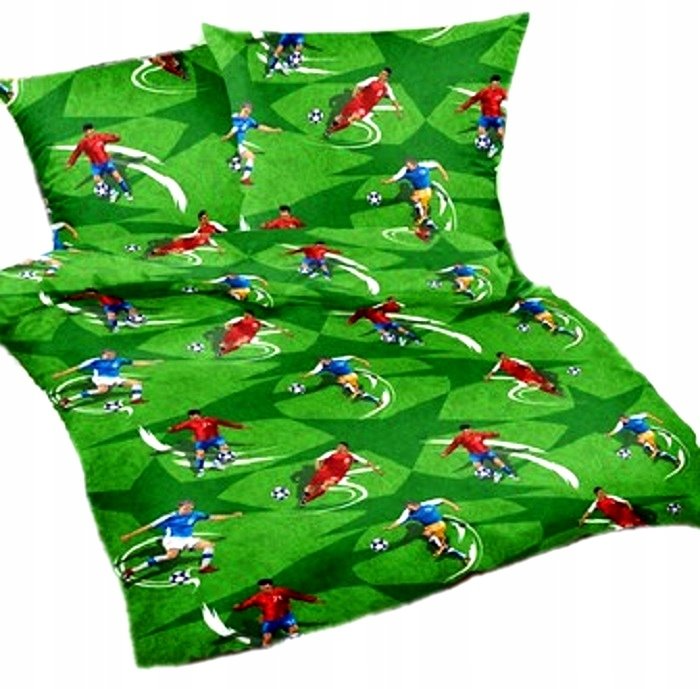 pościel kora lux 200x220 + 2 poszewki K 342 piłkarze na murawie