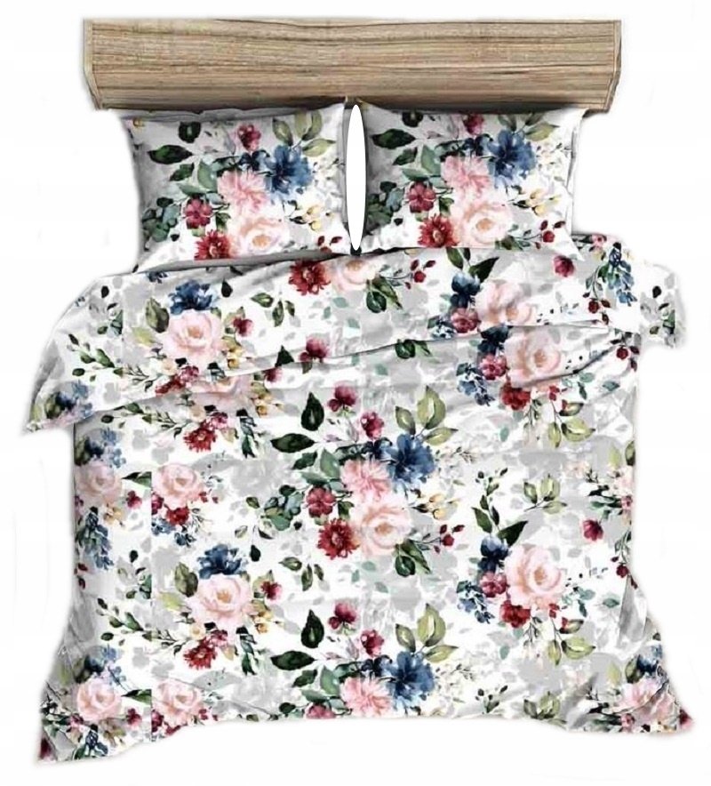 pościel bawełna deLUX 140x200 + 1 poszewka B 382 dolores granat