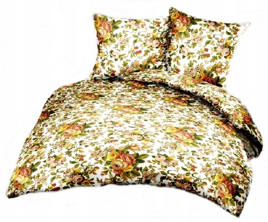 pościel z flaneli 200x220 + 2x poszewka F 124 bajeczne róże