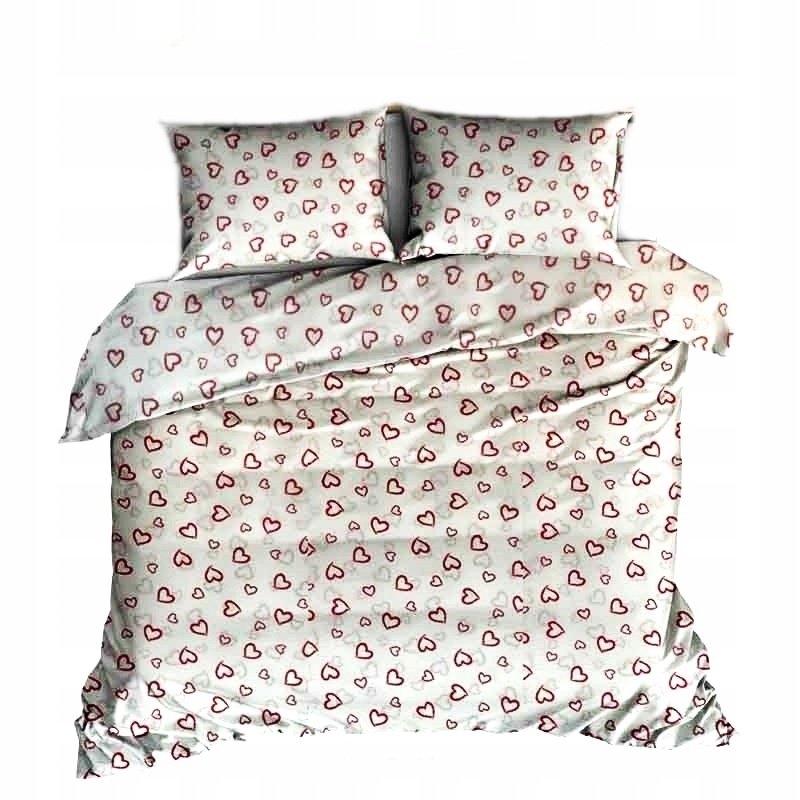 pościel kora lux 140x200 + 1 poszewka K 226 walentynka biała