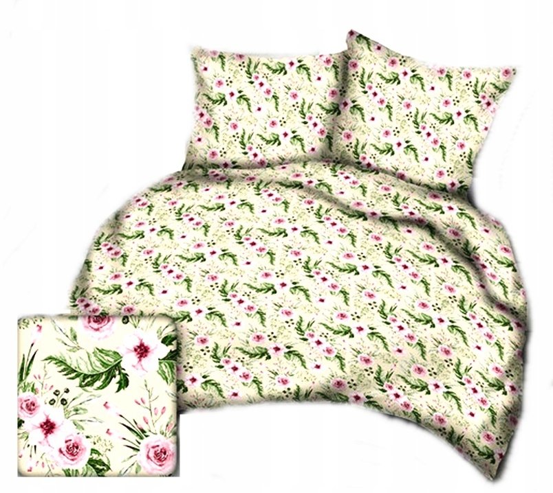 pościel z kory 180x200 + 2 poszewki K 91 magnolia z różą