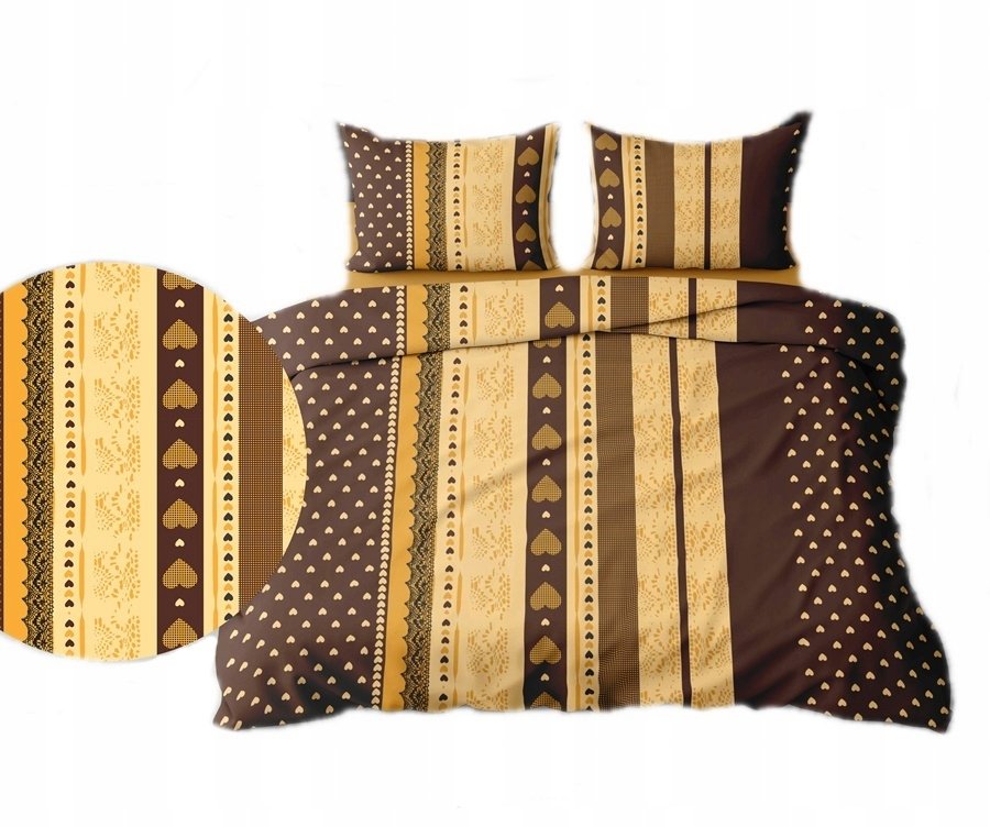 pościel kora lux 220x220 + 2 poszewki K 333-1 bandamka brąz