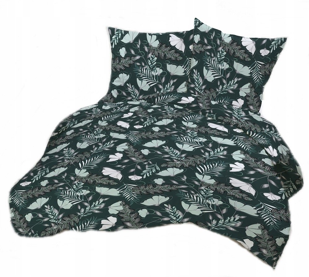 pościel bawełna lux 160x200 + 2 poszewka B 380 leśna polana zielona