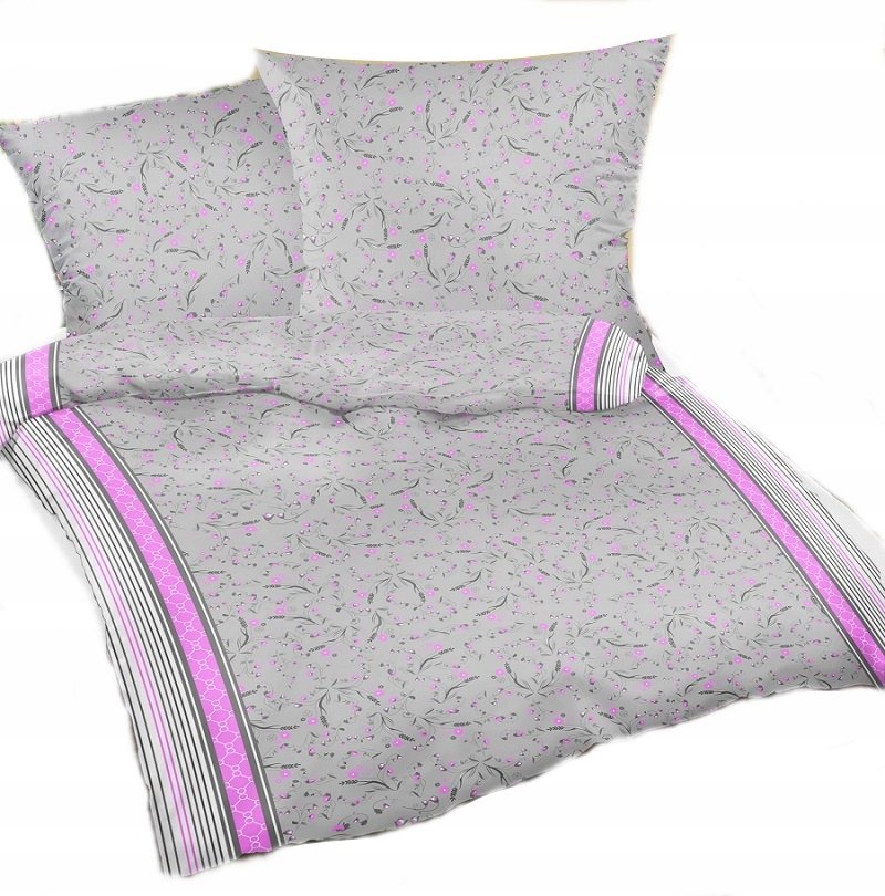 pościel z flaneli 200x200 + 2x poszewka F 130 szaruś