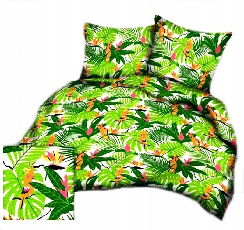 pościel bawełna lux 160x220 + 2 poszewka B 340-1 exotic jasny