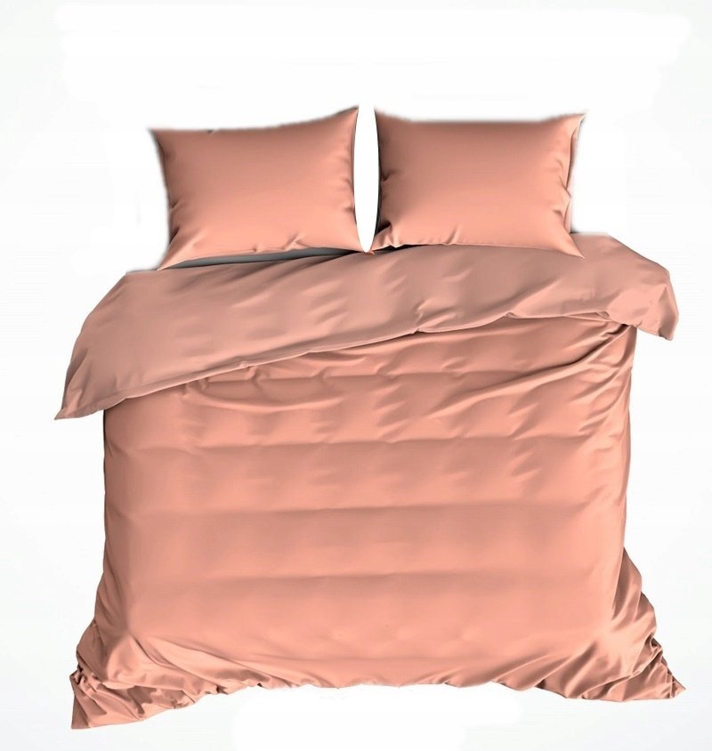 pościel z flaneli 220x240 + 2x poszewka F 204 łosoś