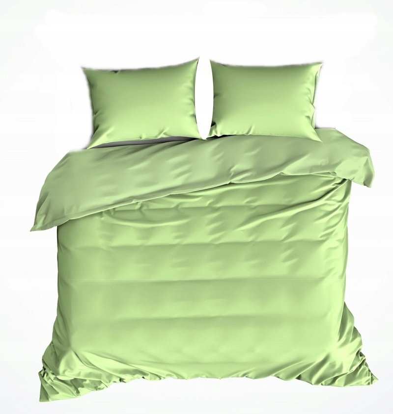 pościel z flaneli 160x200 + 2x poszewka F 234 seledyn