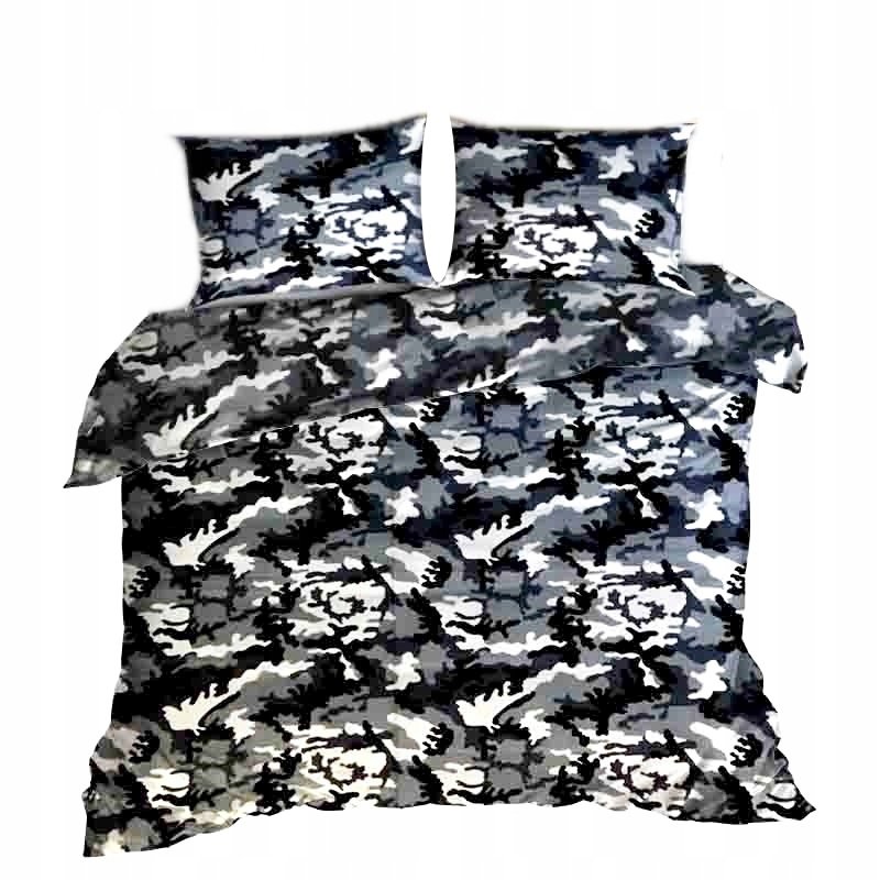 pościel bawełna lux 140x200 + 1 poszewka B 356 moro szare