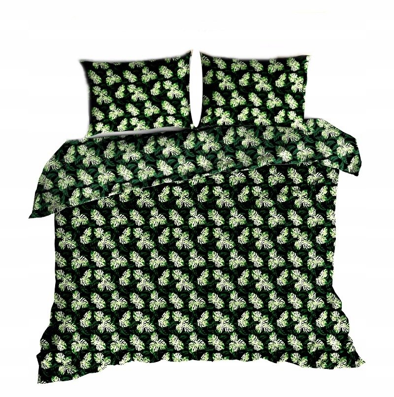 pościel bawełna lux 220x240 + 2 poszewka B 361-1 monster drobny zielony cie