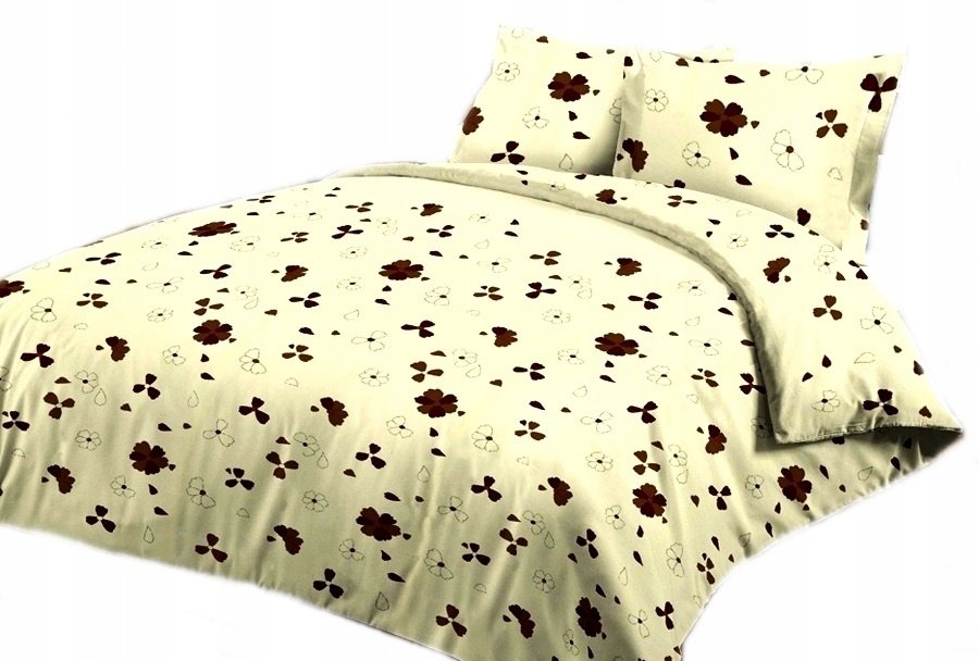 pościel z satyny 160x220 + 2x poszewka 100% bawełna S 43 bronzo