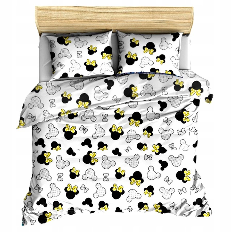 pościel bawełna lux 220x240 + 2 poszewka B 255-1 miki żółta