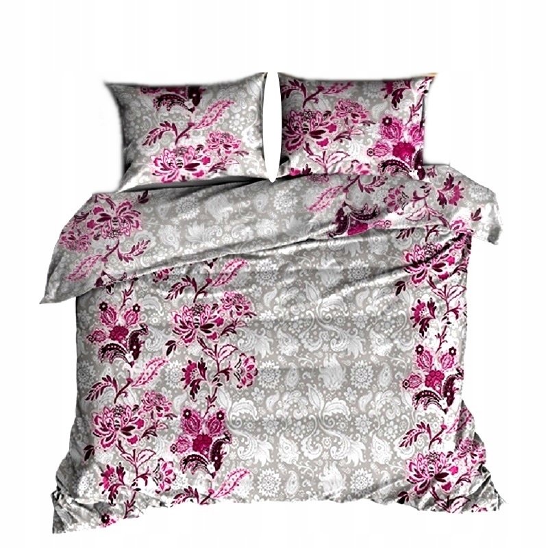 pościel bawełna lux 200x200 + 2 poszewka B 290-2 joker amarant