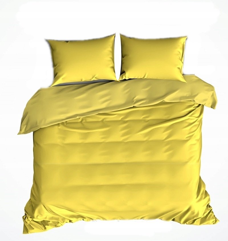 pościel z flaneli 180x200 + 2x poszewka F 207 żółty słoneczny