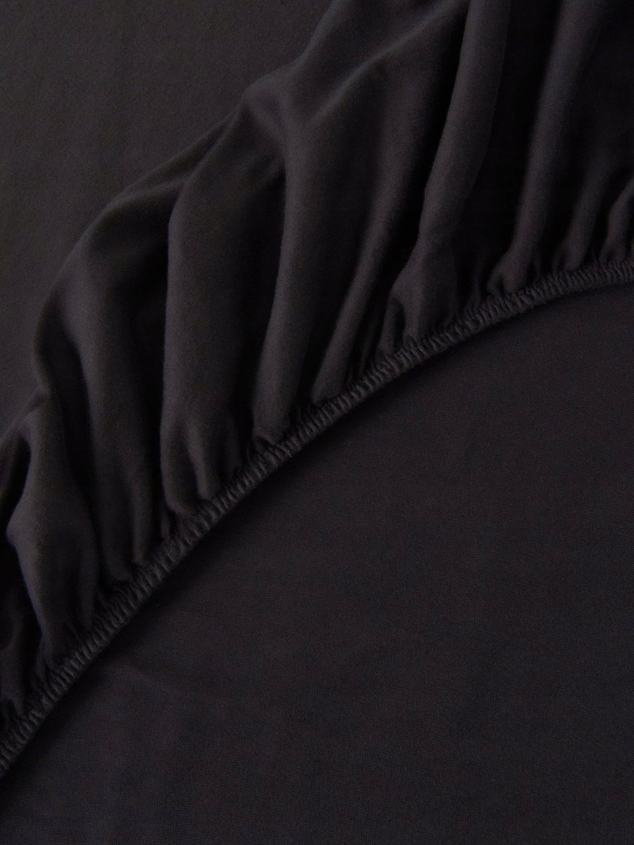 Prześcieradło z gumką 160x200 CZARNE gr materaca 26cm 100% BAWEŁNA