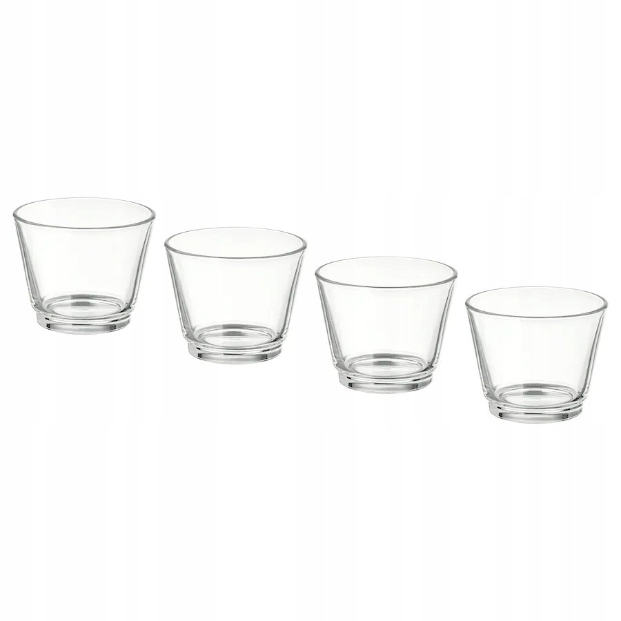 IKEA GALEJ Świecznik na tealighty KOMPLET 4szt szkło 6cm