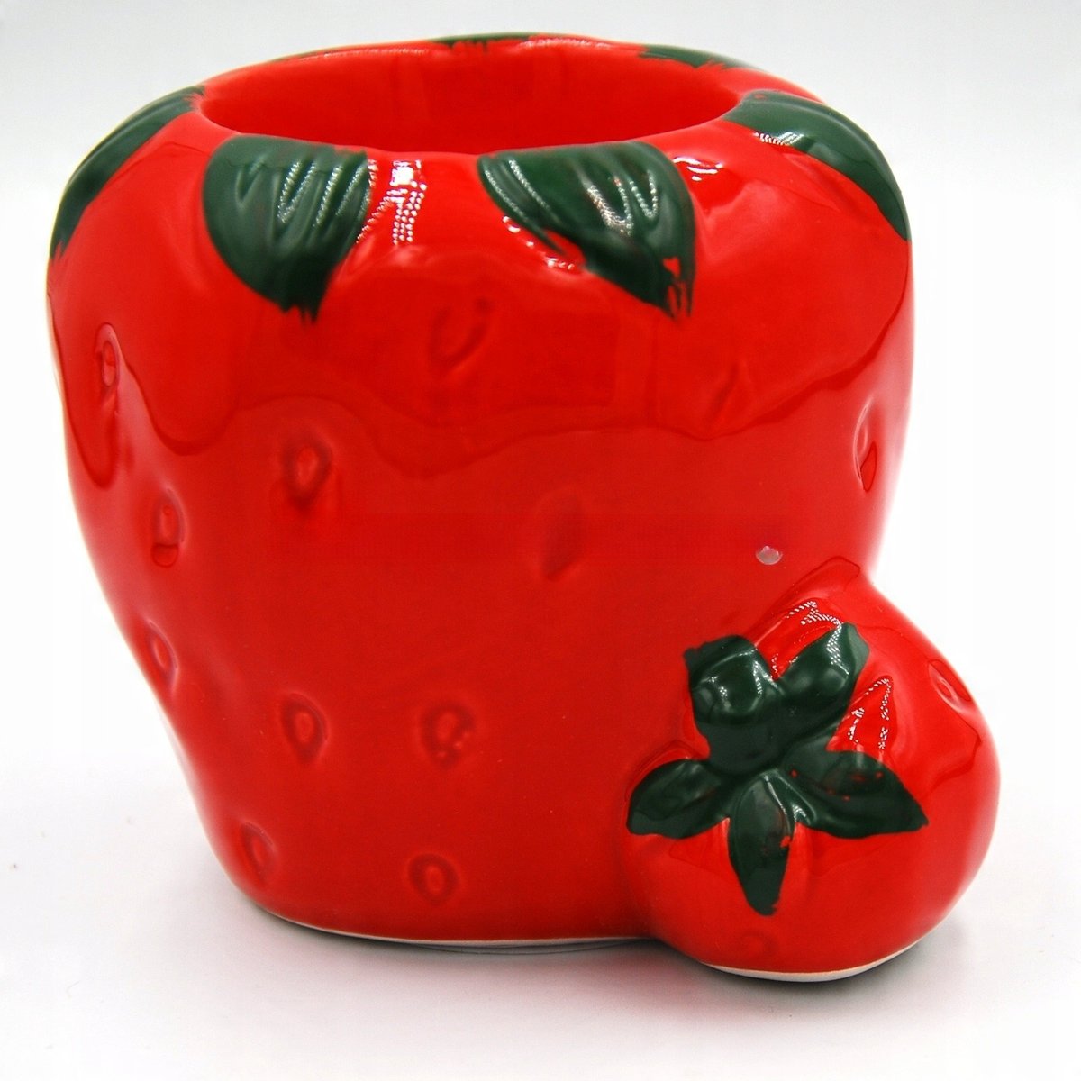 Świecznik ceramiczny TRUSKAWKA owoce na tealighty kolorowy truskawki