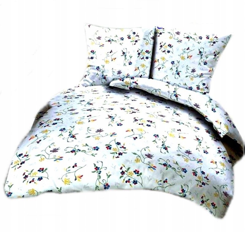 pościel bawełna lux 160x220 + 2 poszewka B 296 hafcik biały