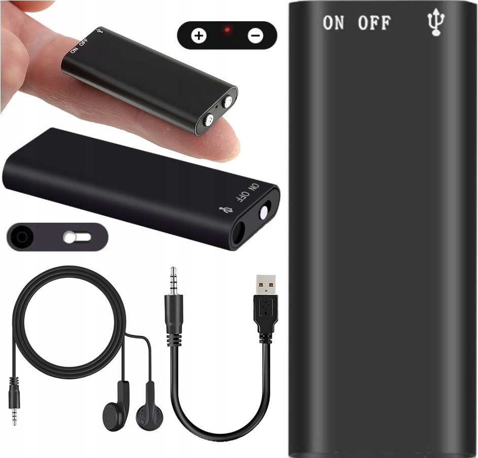 Użyj Z Telefonem Mini Pluskwa Mały Podsłuch 11H Dla Dziecka Do Szkoły 8Gb