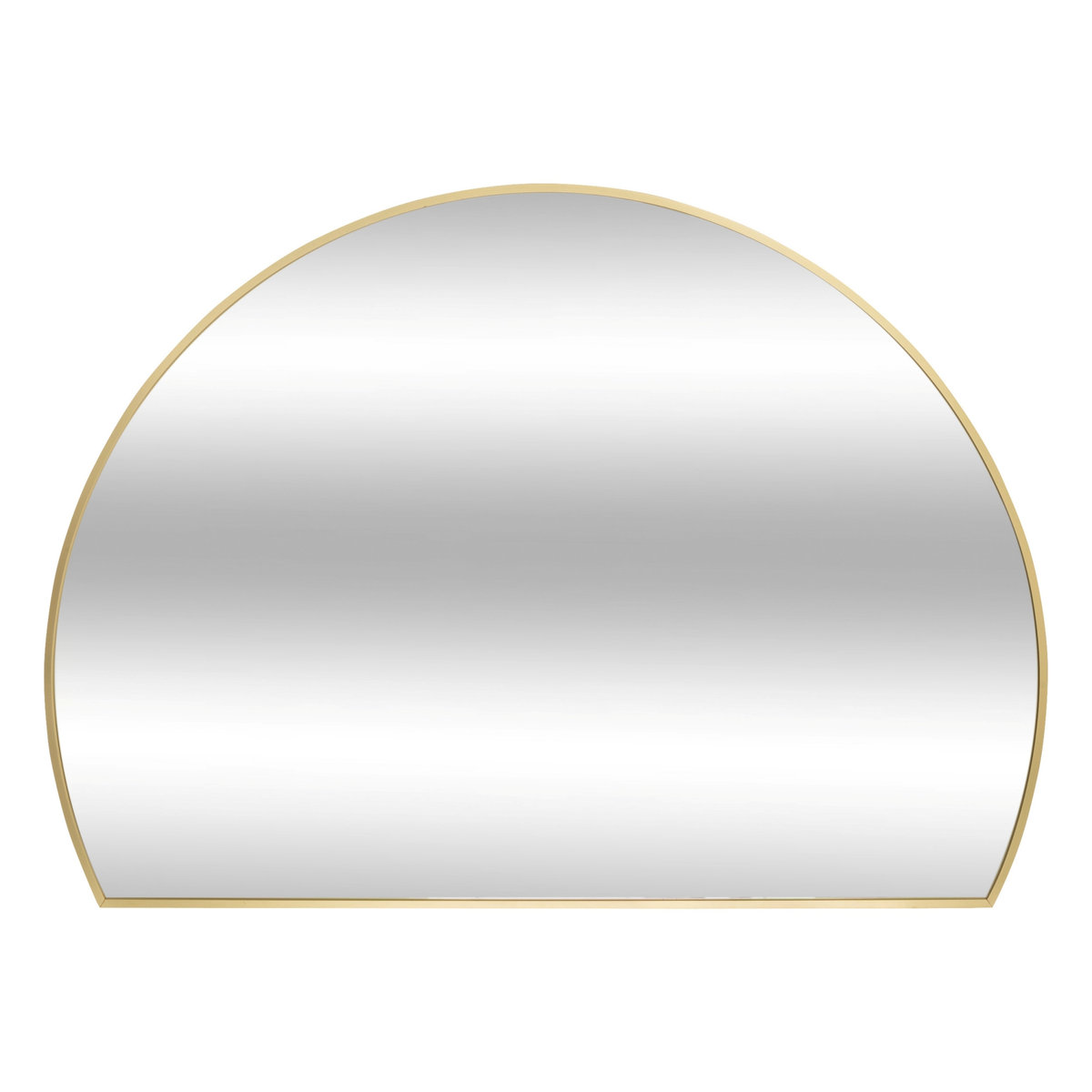Lustro półokrągłe do przedpokoju ALICE, metalowa rama, 90 x 65 cm