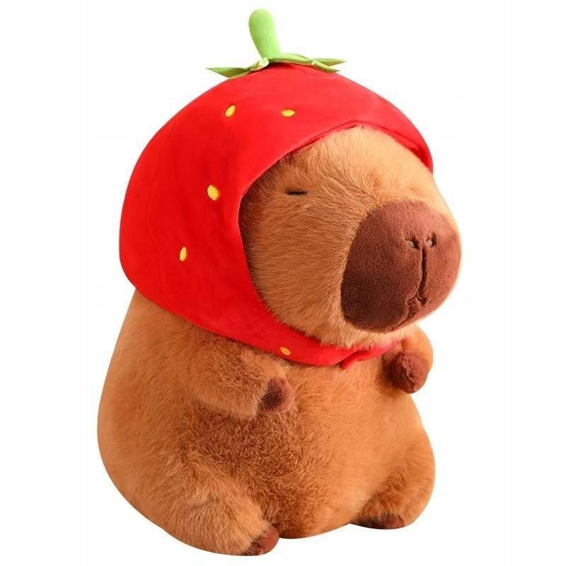 KAPIBARA PLUSZAK TRUSKAWKA KAPIBARA MASKOTKA ZABAWKA PREZENT 25CM