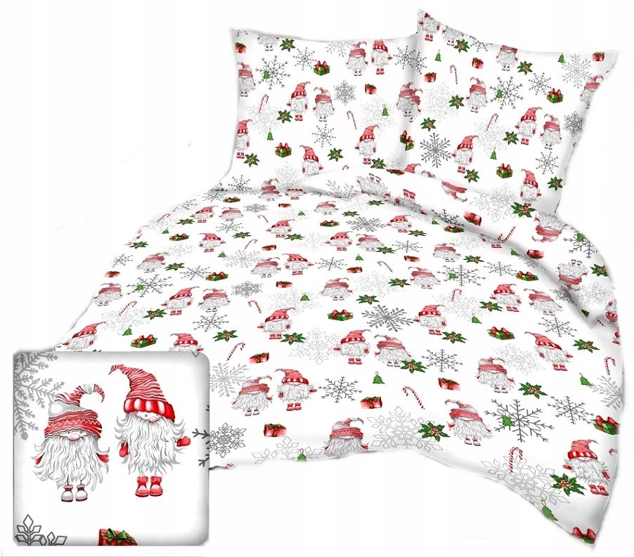 pościel kora lux 140x200 + 1 poszewka K 340 gnomek biały