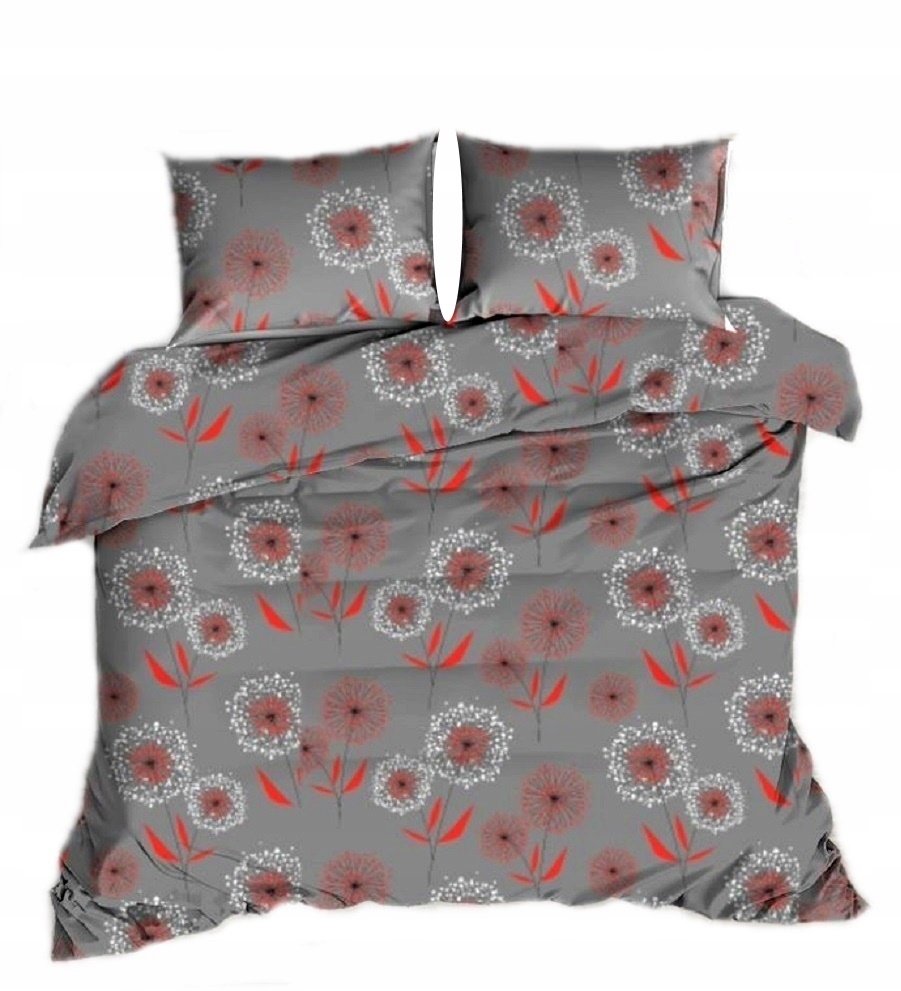 pościel z flaneli 160x220 + 2x poszewka F 112-2 kreatywna czerwona