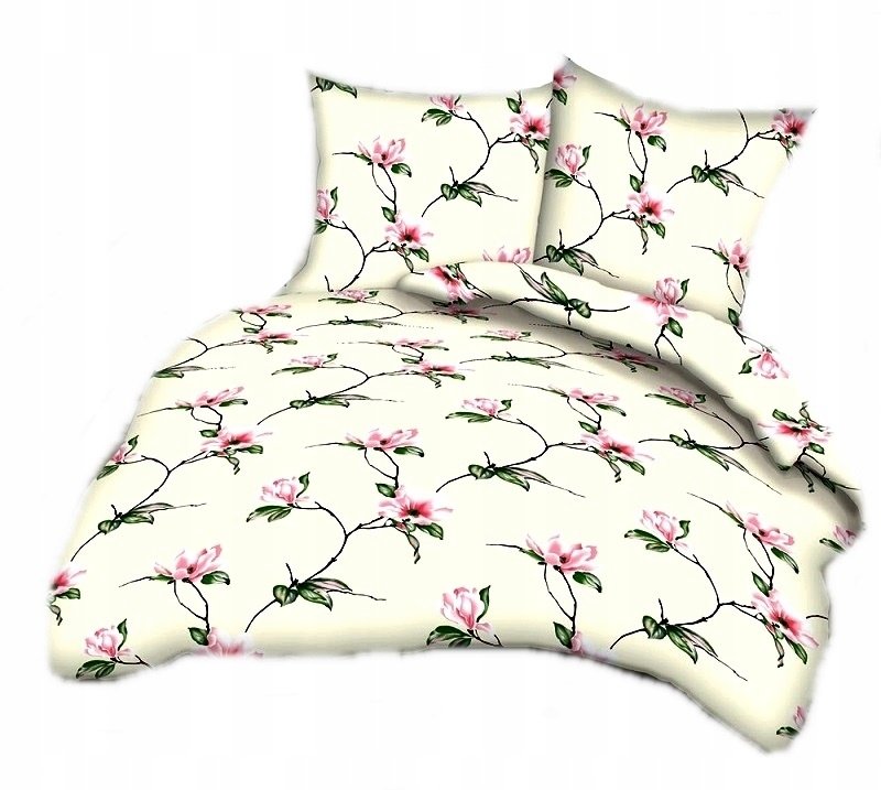 pościel bawełna lux 220x220 + 2 poszewka B 205 magnolia jasna