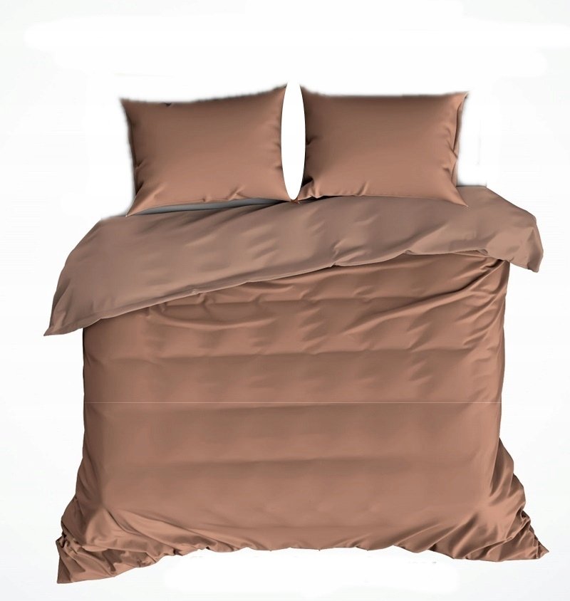 pościel z flaneli 200x200 + 2x poszewka F 202 brąz jasny