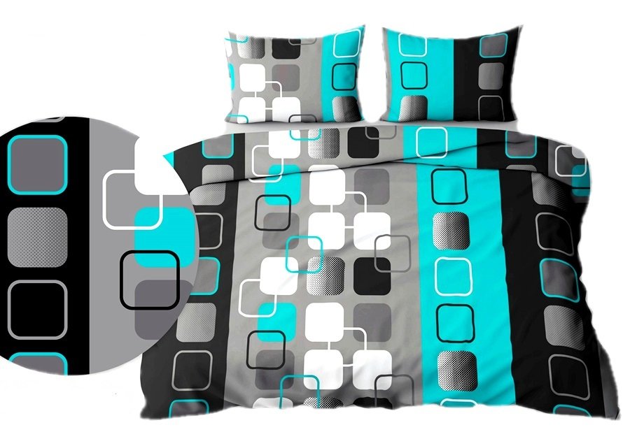 pościel kora lux 160x200 + 2 poszewki K 306-1 leniwiec turkus