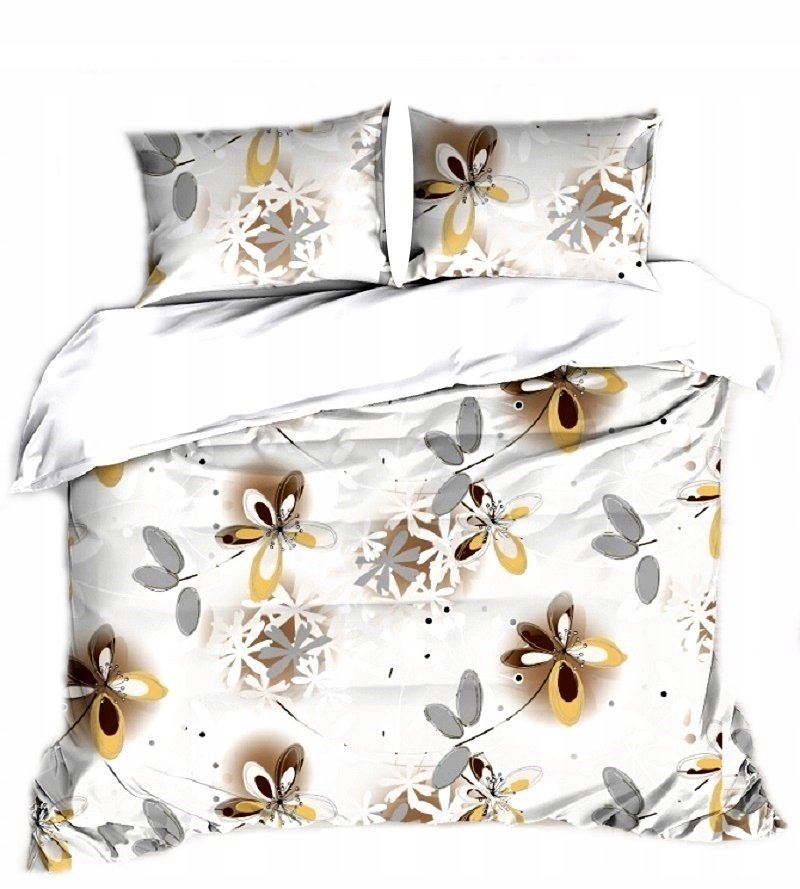 pościel z bawełny płaskiej 220x240 + 2 poszewki B 95 bielinek