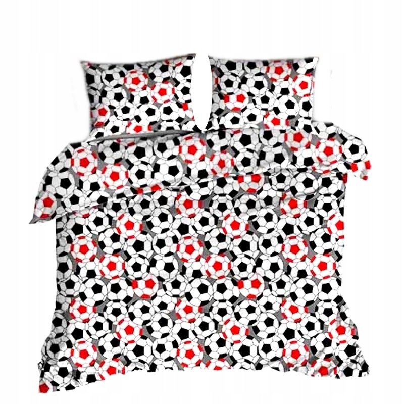 pościel bawełna lux 160x200 + 2 poszewka B 285 piłki red