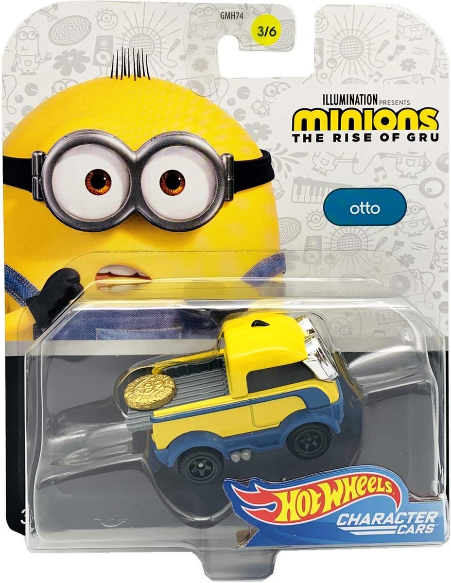 HOT WHEELS CHARACTERS MINIONKI OTTO 3/6 GMH77